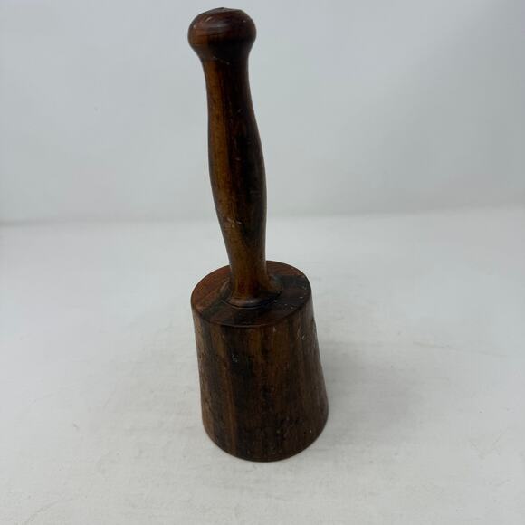 Vintage Wooden Kitchen Masher Tamper Primitive Rustic Tool - Picture 2 of 10